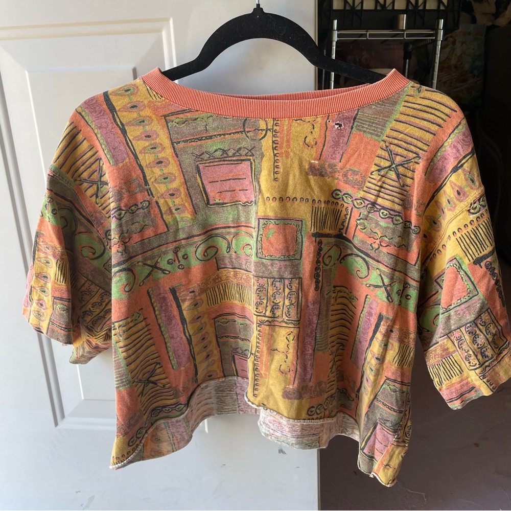 Colorful Abstract Crop Top